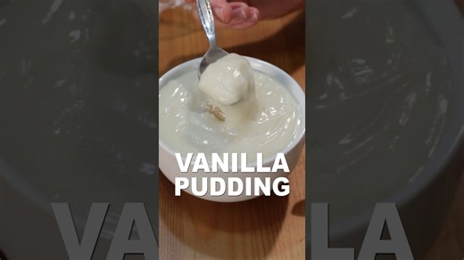 Easy homemade vanilla pudding recipe #shorts