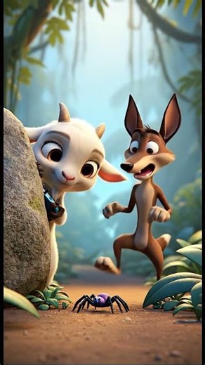 This goat is tiny but unstoppable #shortsfeed #cartoon #goat #funny