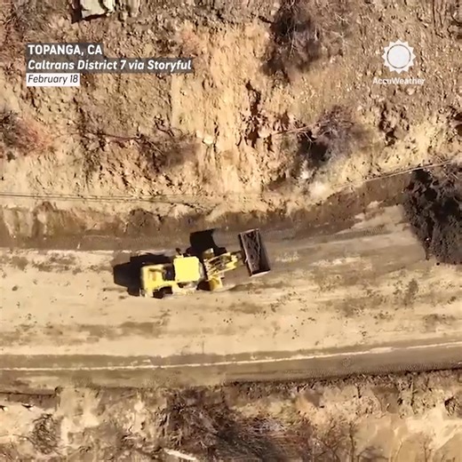 10K views · 173 reactions | Crews in Southern California continue working to clear Topanga Canyon Boulevard following a mudslide last month which downed power lines and left mud and debris on the roadway. Caltrans says there is no estimated time for reopening. | AccuWeather | Facebook