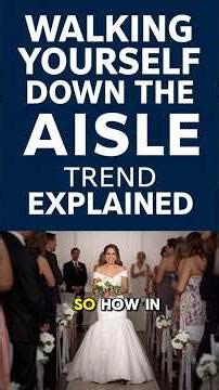 WALKING YOURSELF DOWN THE AISLE TREND 💍Solo Bride Procession VS Traditional Wedding Day Ceremonies!