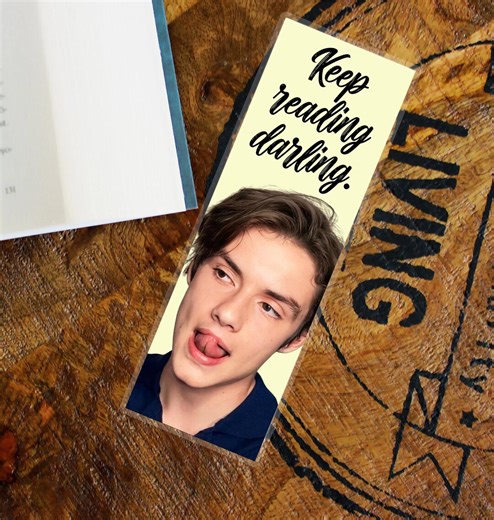 Louis Partridge Bookmark, Laminated Book Page Holder, Gift for Bookworms