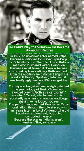 He Didn't Act Evil — He Became It (Ralph Fiennes' Schindler's List Story)