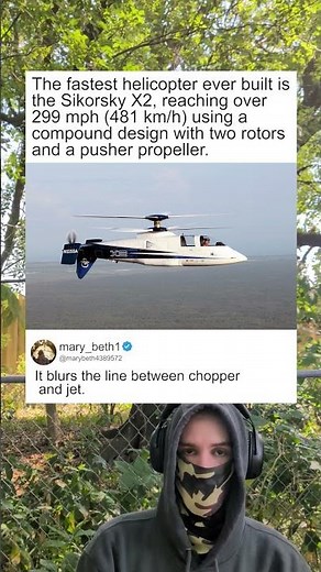 The fastest helicopter ever built is the Sikorsky X2