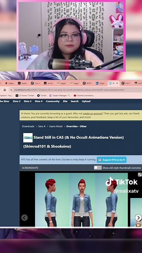 grab the stand still in cas mod by mizoreyukii ✨ #sims #sims4 #thesims4 #thesims #sims4cc #sims4mods