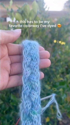 braided cables on a knitting machine #handdyedyarn #knitting #knittingmachine #smallbusiness #lk150