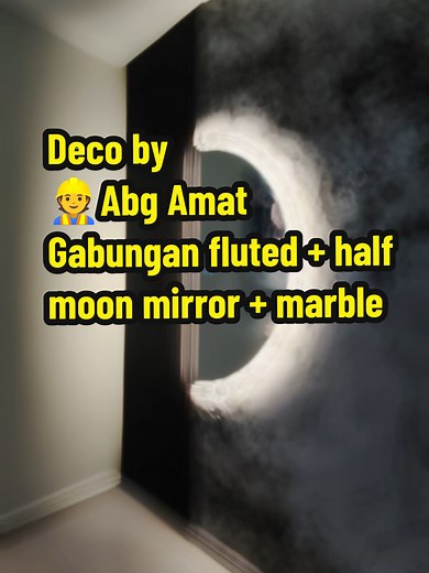 Port favourite owner rumah🥰 #abgunifi #flutedfurniture #halfmoonmirror #asthetic #homedecoration #marblesheet #flutedpanel #walldecor #fypage #creatorsearchinsights #fyppppppppppppppppppppppp