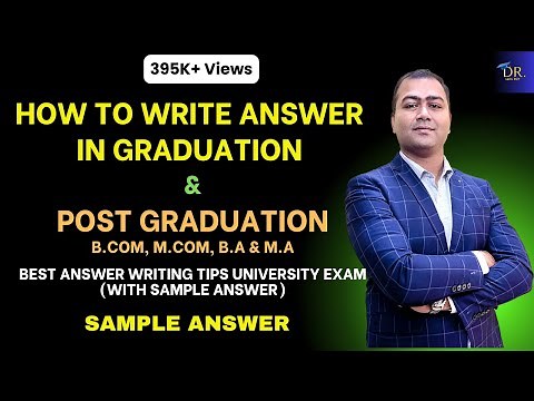 How To Write Answer in Graduation | Best Answer Writing Tips | University Exam |(with Sample Answer)
