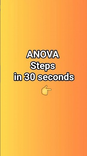 ANOVA in 30 seconds