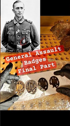 Unboxing WW2 Relics Part 4. Four General Assault Badges from the Ground