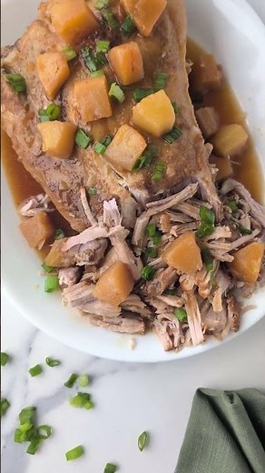 Slow Cooker Hawaiian Pork Loin 🌺🍍 | Sweet, Savory & Set-and-Forget! #shorts