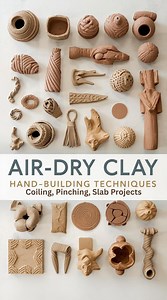Air-dry Clay Hand-building Techniques: Coiling, Pinching, Slab Projects - Etsy