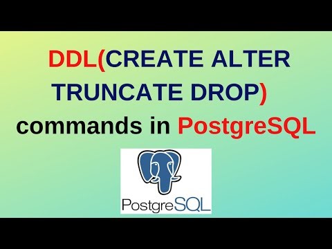 9. DDL Commands in PostgreSQL with examples | PostgreSQL DDL Statements with examples | 2024 Updated
