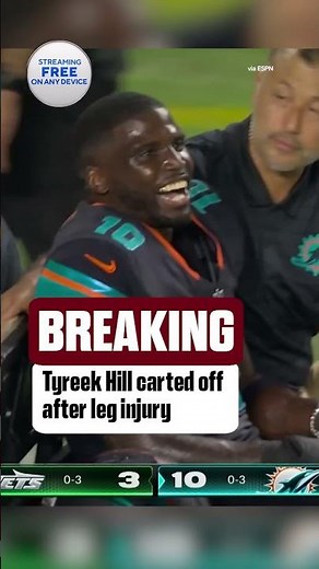 Tyreek Hill carted off with a leg injury #shorts