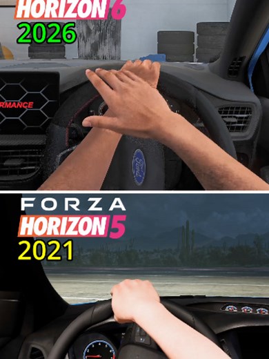 Forza Horizon 6 VS 5 - Steering Animation #comparison #forza #forzahorizon6 #forzahorizon5