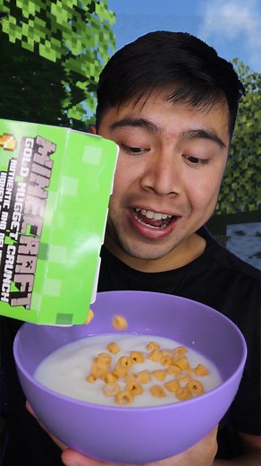ASMR cereal de Creeper de Minecraft! ⛏ #refresco #mukbang #mubang #minecraft #reto | Ivancii