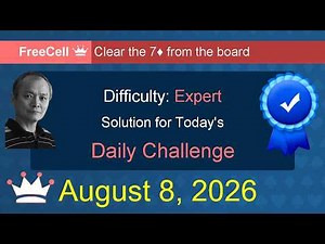 Microsoft Solitaire Collection: FreeCell - Expert - August 8, 2026