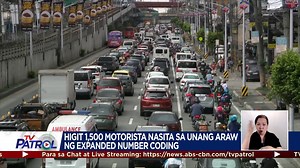 Mahigit 1,500 motorista ang nasita sa unang araw ng pagbabalik ng pinahabang number coding sa Metro Manila. | TV Patrol
