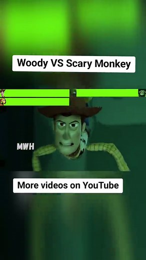 Woody vs Scary Monkey: Epic Showdown with Healthbars