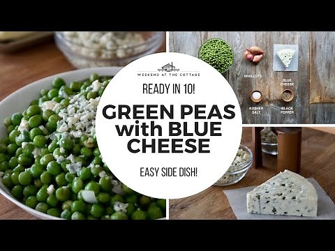 GREEN PEAS WITH BLUE CHEESE | Easy side dish!