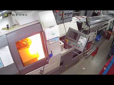 Firetrace Automatic Fire Suppression System suppresses fire in CNC Machine