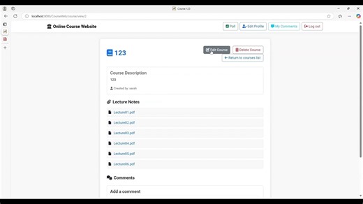 基於 spring boot + spring security + jsp 開發的線上課程網站