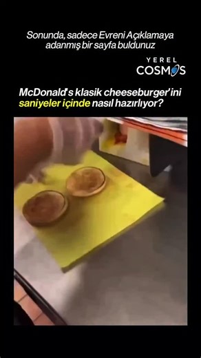 Yerel Cosmos on Instagram: "McDonald's burgerleri yapılır Hız, tutarlılık ve gıda güvenliği için tasarlanmış, son derece standartlaştırılmış bir süreçle. Dana köfteleri, dana döş, yuvarlak ve kontrfile gibi etlerden yapılan kıymadan yapılır, ince ve tek tip diskler haline getirilir ve tazeliğini korumak için hızla dondurulur. Restoranlarda köfteler, her iki tarafı da mühürleyen düz bir ızgarada pişirilir ve pişirme süreleri dünya çapında güvenli ve tutarlı olmalarını sağlamak için hassas bir şek