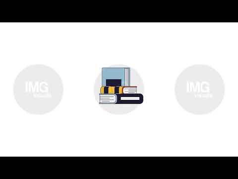 Stack of books floating 2D cartoon object animation