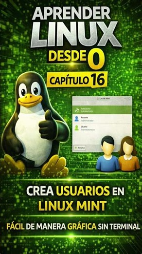 Crea usuarios en Linux Mint 22.3