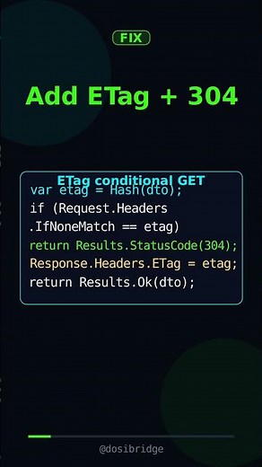 ASP.NET Core ETag Fix Most Devs Miss Today #Shorts