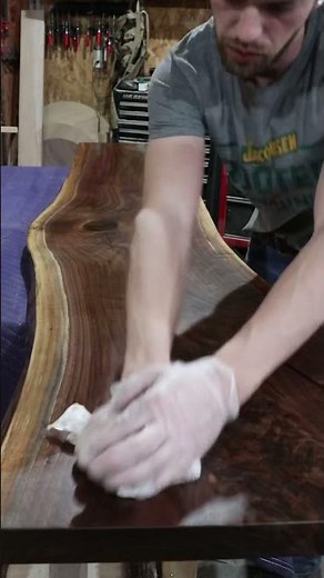Finishing a walnut slab