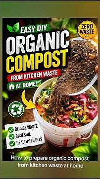 How to prepare organic compost from kitchen waste. Complete method. #organic #shortvideo #garden