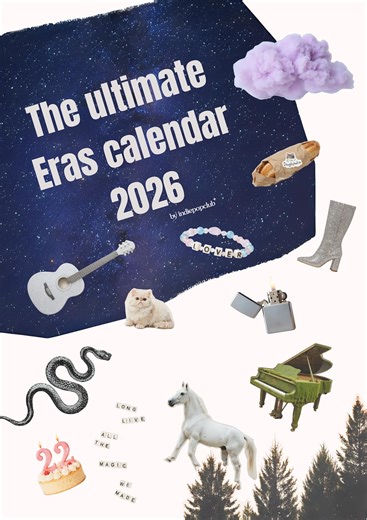 The Ultimate Eras Calendar 2026 - Inspired by Taylor Swift and Eras Tour - 24 Pages - Etsy