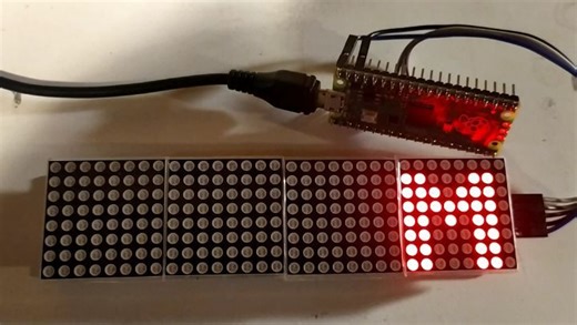 Testing matrix LED 8x32 with MAX7219 and Rasbperry Pi Pico. . . . #mrchunckuee #max7219 #max7219module #matrix8x32 #matrix #matriz #ledmatrix #electronics #electronica #electronicayrobotica #raspberrypi #raspberrypipico | MrChunckuee Electronics