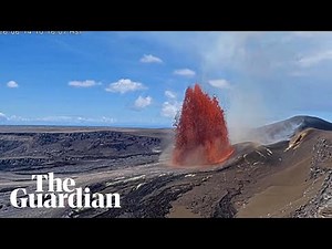 Whirlwind hits as lava erupts from volcano in Hawaii