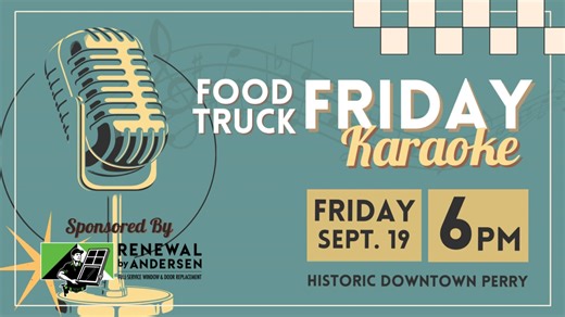 Join us for Perry Food Truck Friday | Karaoke this Friday from 6–9 PM in Historic Downtown Perry! Enjoy a variety of food trucks, sing your favorite songs, and relax with friends and family under the stars. Lawn chairs, blankets, and leashed dogs are welcome. Learn More: https://perry-ga.gov/september-food-truck-friday #WhereGeorgiaComesTogether | City of Perry Government