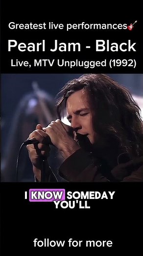 Pearl Jam performing “Black” live on MTV Unplugged, 1992 #liveperformance #pearljam #shorts #short