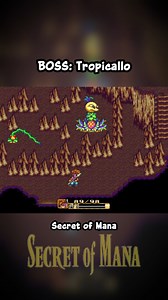 Secret of Mana: The second Boss fight in the game down in Gaia's Naval. This pile of angry fruit is named Tropicallo. . © SQUARE ENIX . #rpg #gameplay #gamereels #gaming #snes #retrogaming #squareenix #retrogames #secretofmana | RPG Dominion