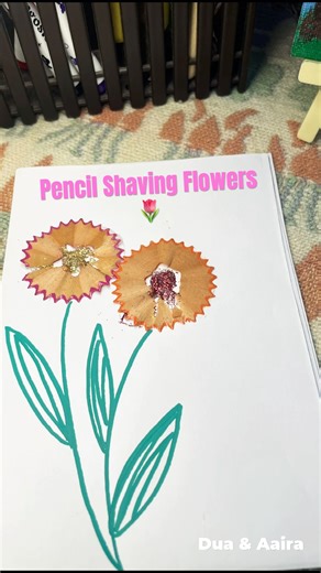 DIY Pencils Shaving Flower 🌺 |Easy and Quick Art |#tricks #shorts #couple