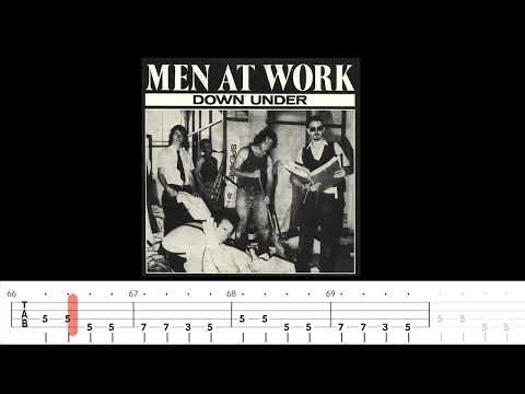 Men At Work - Down Under (Bass Backing Track with Tabs)