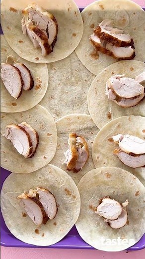Easy one-tray peri-peri chicken tacos | taste.com.au