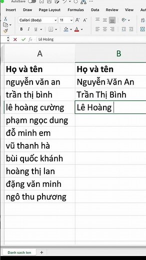 Viết hoa chữ cái đầu trong Excel