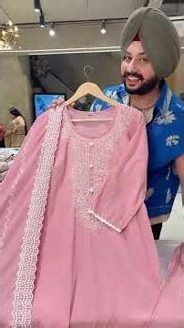 Pastel pink Soft Cotton Lucknowi Style Embroidered Straight Suit with Fully Embroidered