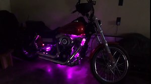 10Pcs Underglow RGB LED Strip Light Kit DC 12V Atmosphere Neon Accent Glow Lights with Wireless Remote Controller for Motorcycles Trikes Golf Carts ATVs UTVs