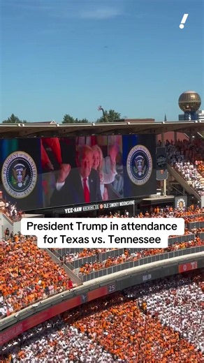 President Donald Trump made his way to Knoxville to watch No. 1 Texas take on No. 14 Tennessee. #tennessee #texas #trump #donaldtrump #potus