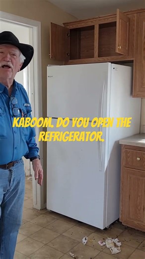Kaboom. Do you open the refrigerator? yummy. #construction #shortsvideo #diy