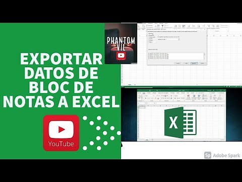 LLEVAR DATOS DE BLOC DE NOTAS A EXCEL