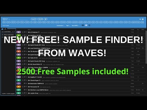 Get This Free AI Powered Sample Finder From Waves! 2500 Free Samples Included!