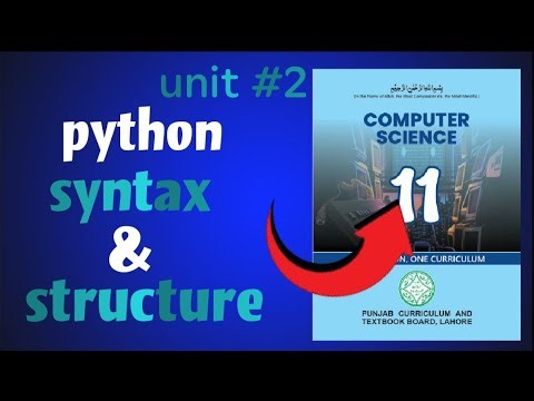 Basic Python Syntax and Structure|ICS|1st year Computer Science New Book 2025| Lecture 3 | Ch 2