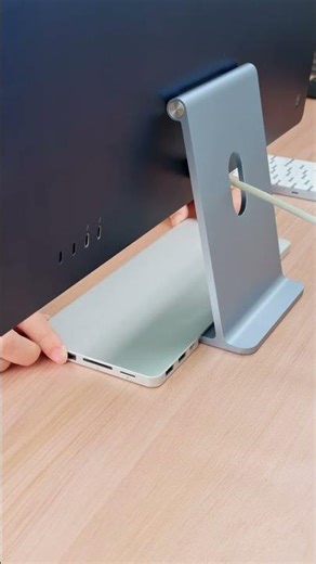 🖥️🧊 Aluminium body = great heat dissipation – slim iMac hub stand.