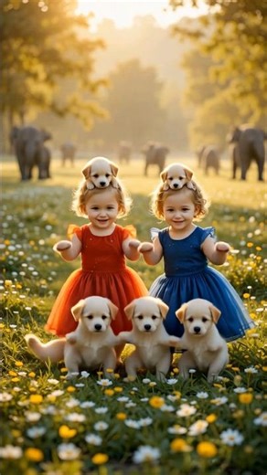 Adorable Twin Babies with Puppies 🐶💖 | Cutest Baby Smile Ever 😍🌼